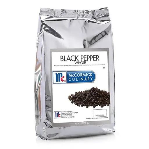 [DRY000504] McCormick Black Pepper Whole 1kg/pck